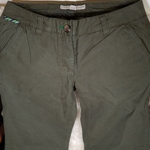 Tommy Hilfiger womens Olive Wide Leg Pants Size: 8